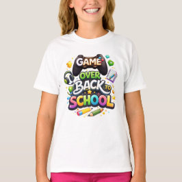 Camiseta “Fim de Jogo – Volta às Aulas” Colorido Tema de Jo