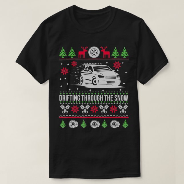Camiseta Fim De Natal Feio Na Neve (Frente do Design)