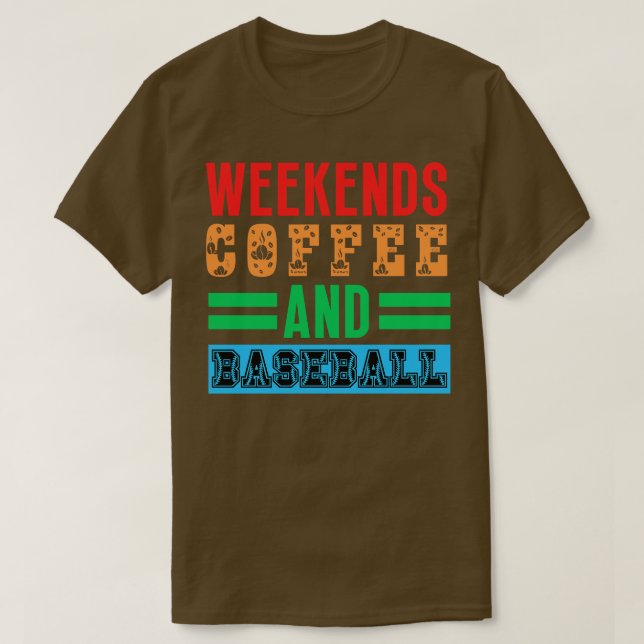 Camiseta Fim de semana Café e Baseball 22 (Frente do Design)