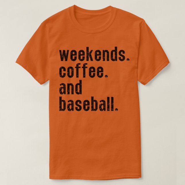 Camiseta Fim de semana Café e Baseball 25 (Frente do Design)
