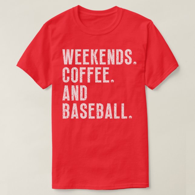 Camiseta Fim de semana Café e Baseball 28 (Frente do Design)