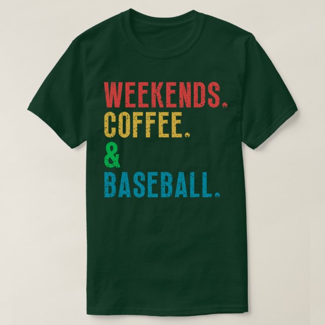 Camiseta Fim de semana Café e Baseball 29 (Frente do Design)