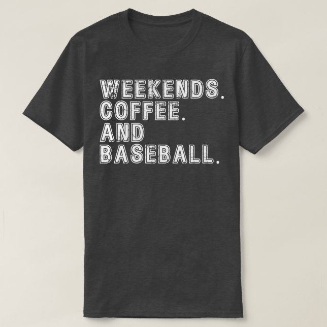 Camiseta Fim de semana Café e Baseball 4 (Frente do Design)