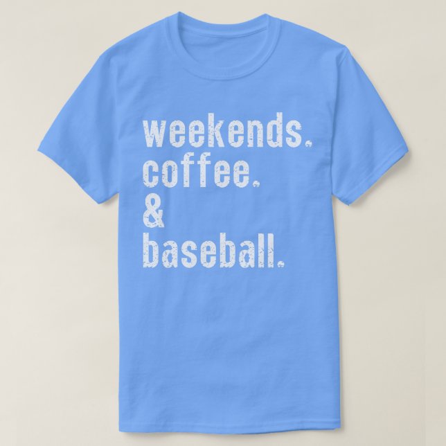 Camiseta Fim de semana Café e Baseball 7 (Frente do Design)