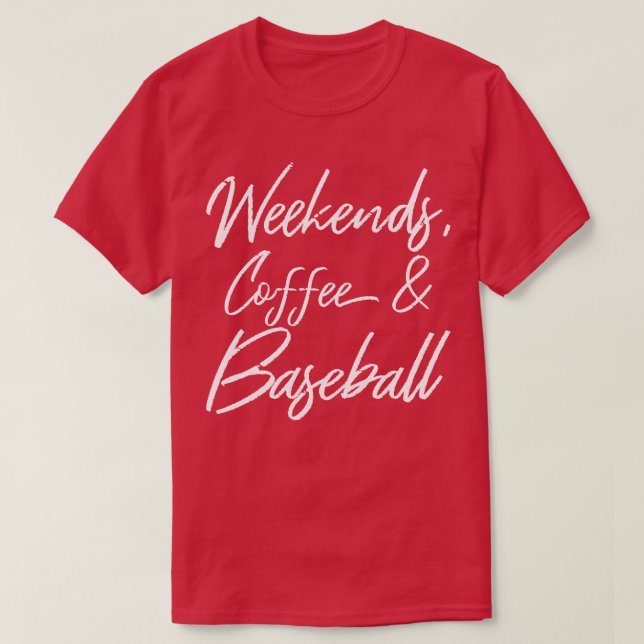 Camiseta Fim De Semana Café E Baseball III (Frente do Design)