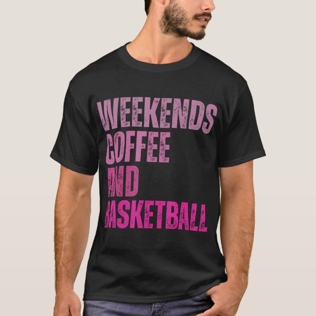 Camiseta Fim De Semana Café E Basquete Vintage (Frente)