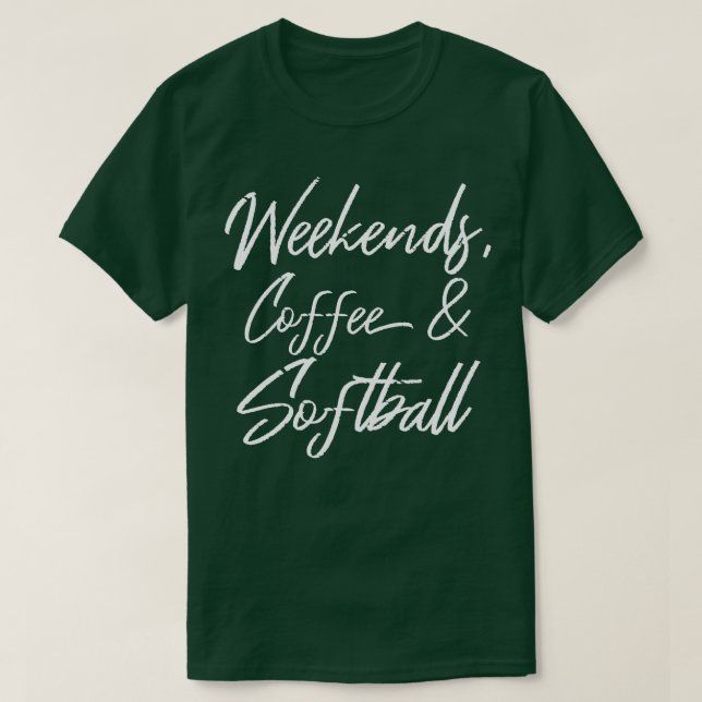 Camiseta Fim De Semana Café E Softball III (Frente do Design)