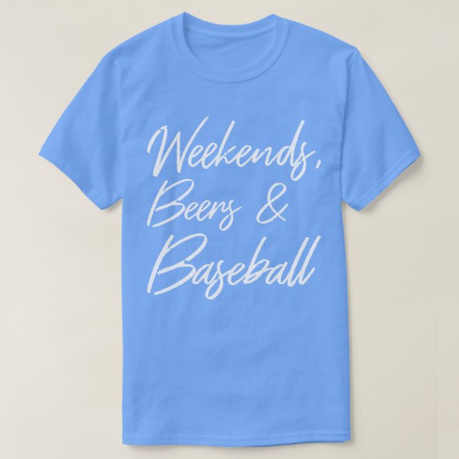 Camiseta Fim De Semana Cerveja E Baseball III (Frente do Design)