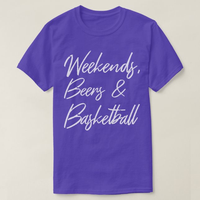 Camiseta Fim De Semana Cerveja E Basquete III (Frente do Design)