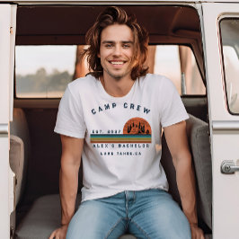 Camiseta Fim de Semana de Acampamento Personalizado Despedi