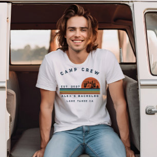 Camiseta Fim de Semana de Acampamento Personalizado Despedi