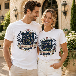 Camiseta Fim de Semana de Casamento Personalizado