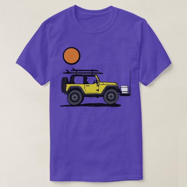 Camiseta Fim de Semana de Praia 4WD (Frente do Design)
