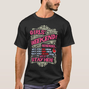 Camiseta Fim de semana de viagem às raparigas engraçadas