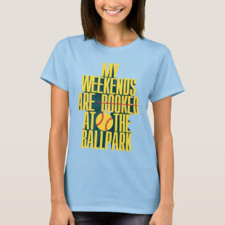 Camiseta Fim de Semana Divertido de Softbol no Estádio