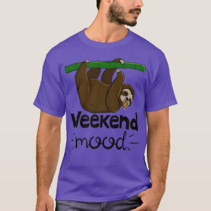 Camiseta Fim De Semana Engraçado Cabeça Sonolenta Preguiços