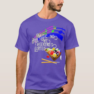 Camiseta Fim de semana perfeito para música e Piscina