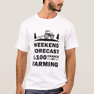 Camiseta Fim de semana prevê 100% de chance de fazendeiro