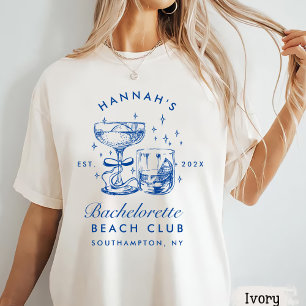 Camiseta Fim de Semana Retro Moderno Rosa e Azul para Despe