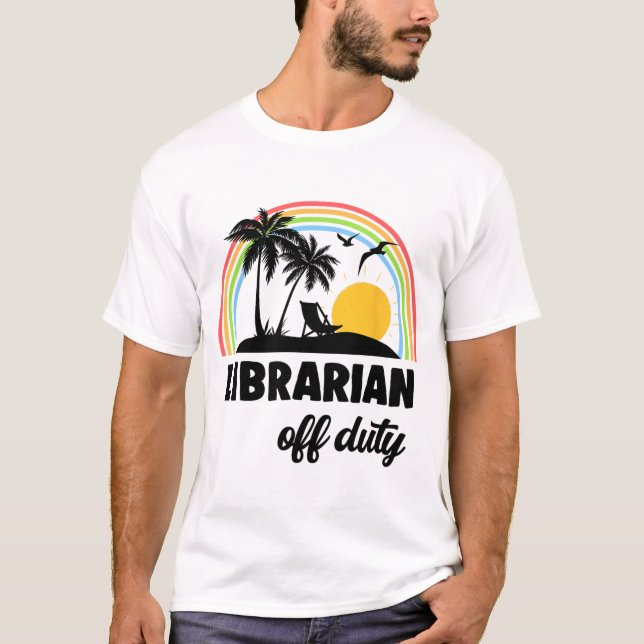 Camiseta Fim Do Ano Escolar Do Arco-Íris De Fora De Serviço (Frente)