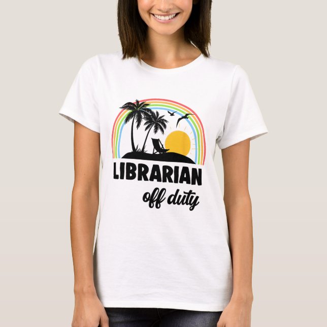 Camiseta Fim Do Ano Escolar Do Arco-Íris De Fora De Serviço (Frente)