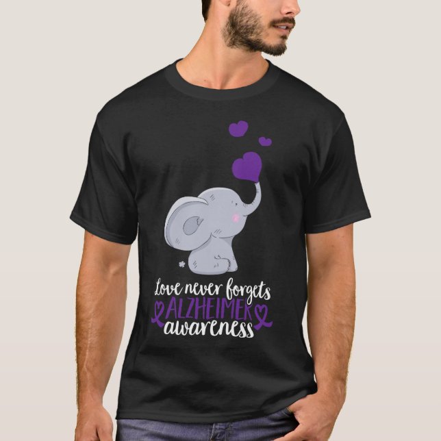 Camiseta Fim Heimer O Amor Nunca Esquece A Conscientização  (Frente)