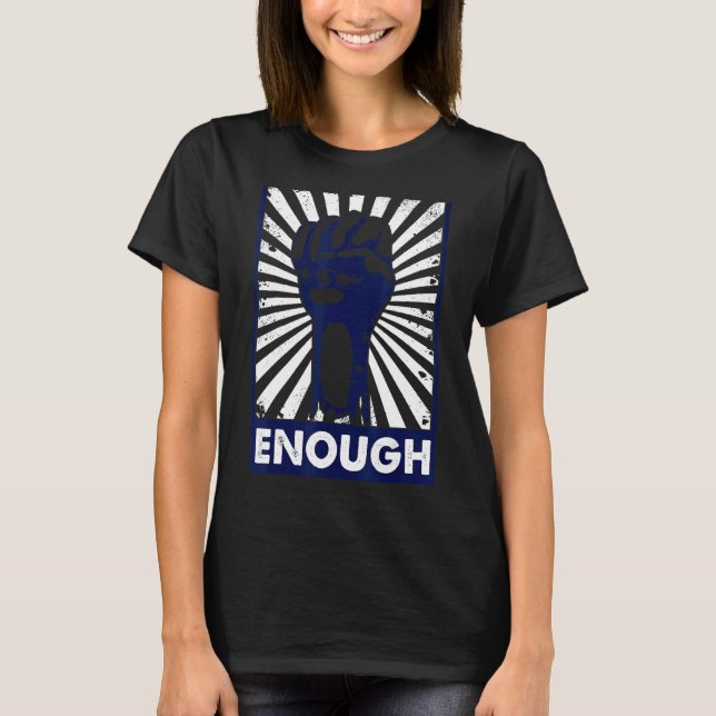 Camiseta Fim suficiente da violência contra as armas, sem V (Frente)