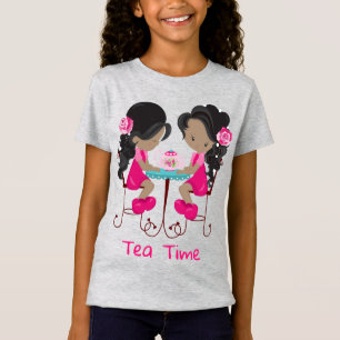 Camiseta fina das garotas do Tea Time