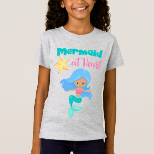 Camiseta fina das meninas da Sereia