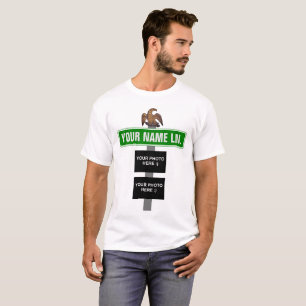 Camiseta Finalidade do Sinal de Rua Personalizada e Colagem