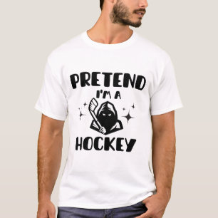 Camiseta Finalidade Engraçada Sou um Halloween de Hockey Cu
