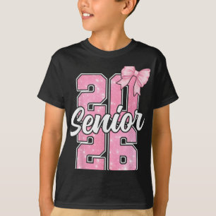 Camiseta Finalista 2026 Turma De 2026 Laço Rosa Coquete For