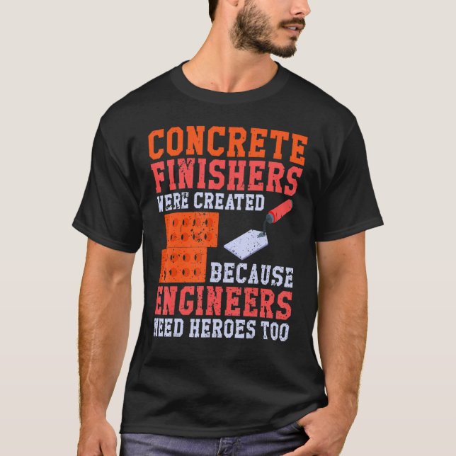 Camiseta Finalizadores de trabalhador concreto (Frente)