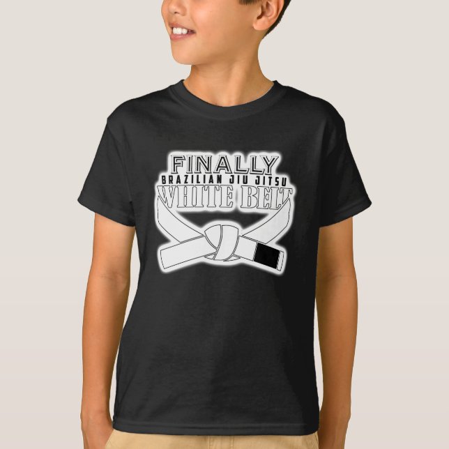 Camiseta Finalmente, BJJ White Belt!!! (Frente)