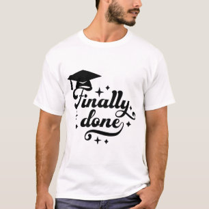 Camiseta Finalmente Concluído Graduação Script Estrela Desi