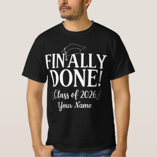 Camiseta Finalmente Concluído Turma de 2026 Graduação Perso