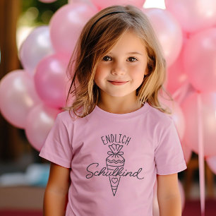 Camiseta Finalmente criança na escola sacola escolar 1ª cla