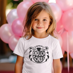 Camiseta Finalmente escola criança escolar 1ª classe início