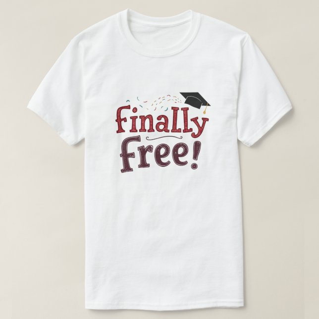 Camiseta Finalmente Livre! (Frente do Design)