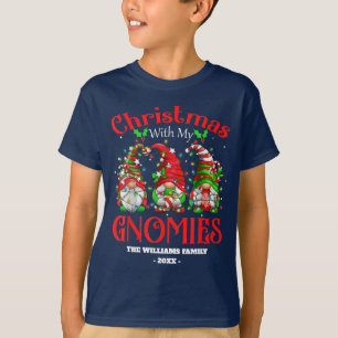 Camiseta Finalmente Natal Com O Xmas Da Família Gnomos