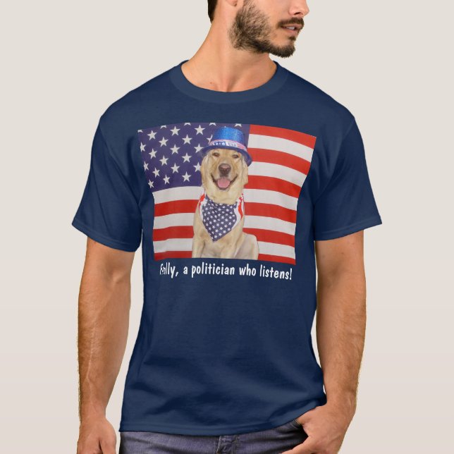 Camiseta Finalmente, um político que escute! (Frente)