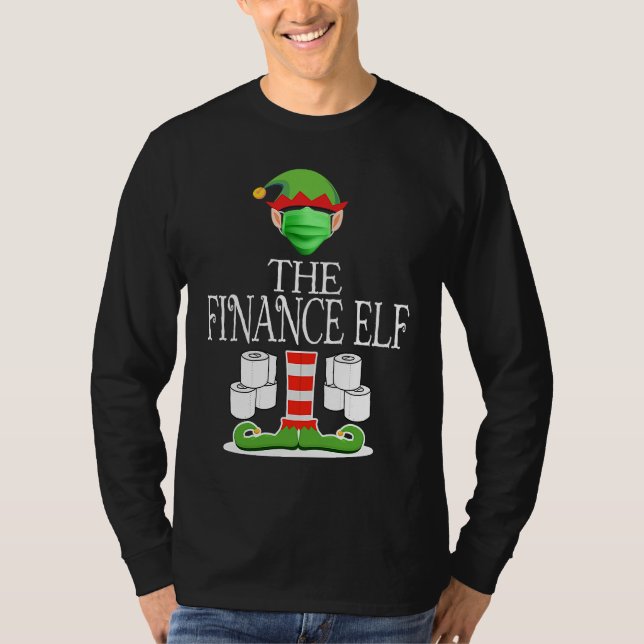 Camiseta Finance Elf wearing Mask Toilet Paper Christmas (Frente)