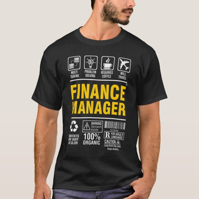 Camiseta Finance Manager Multitasking Problem Solving Coffe (Frente)