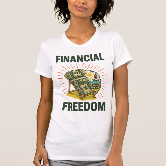 Camiseta Financial Freedom Beach Chair for Wealth Builders (Frente)