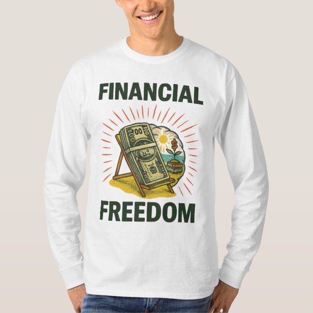 Camiseta Financial Freedom Beach Chair for Wealth Builders (Frente)