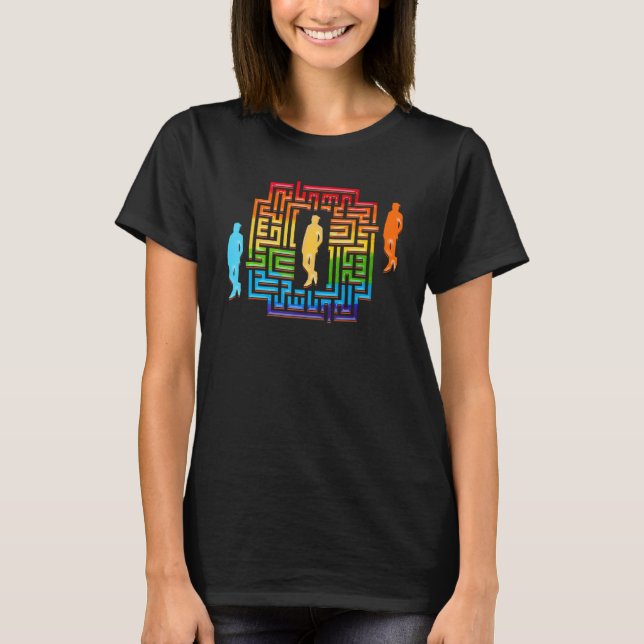 Camiseta FIND WAY TO YOUR HAPPINESS happiness maze (Frente)