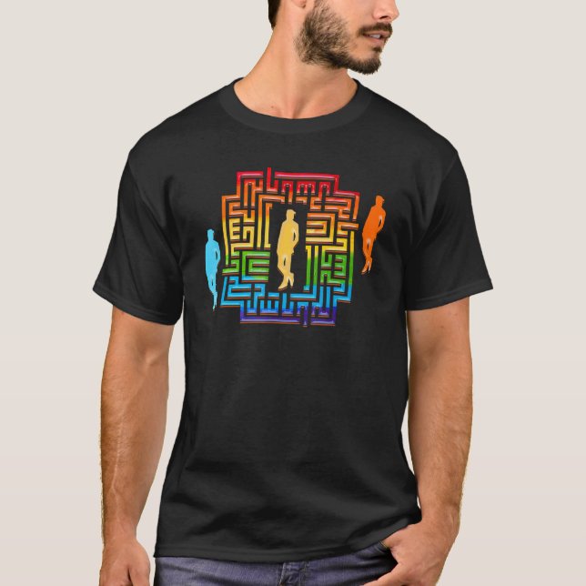 Camiseta FIND WAY TO YOUR HAPPINESS happiness maze (Frente)