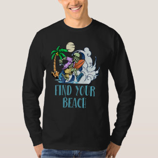 Camiseta Find Your Beach Summer Vacation Tropical Trip Ocea