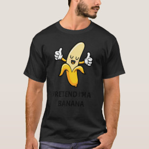 Camiseta Fingência amarela sou uma Fruta de Dia das Bruxas 