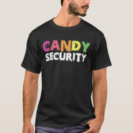 Camiseta Fingente de Halloween de Segurança de Candy